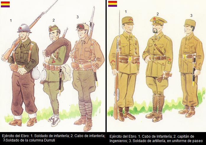 uniformes del ejrcito del ebro